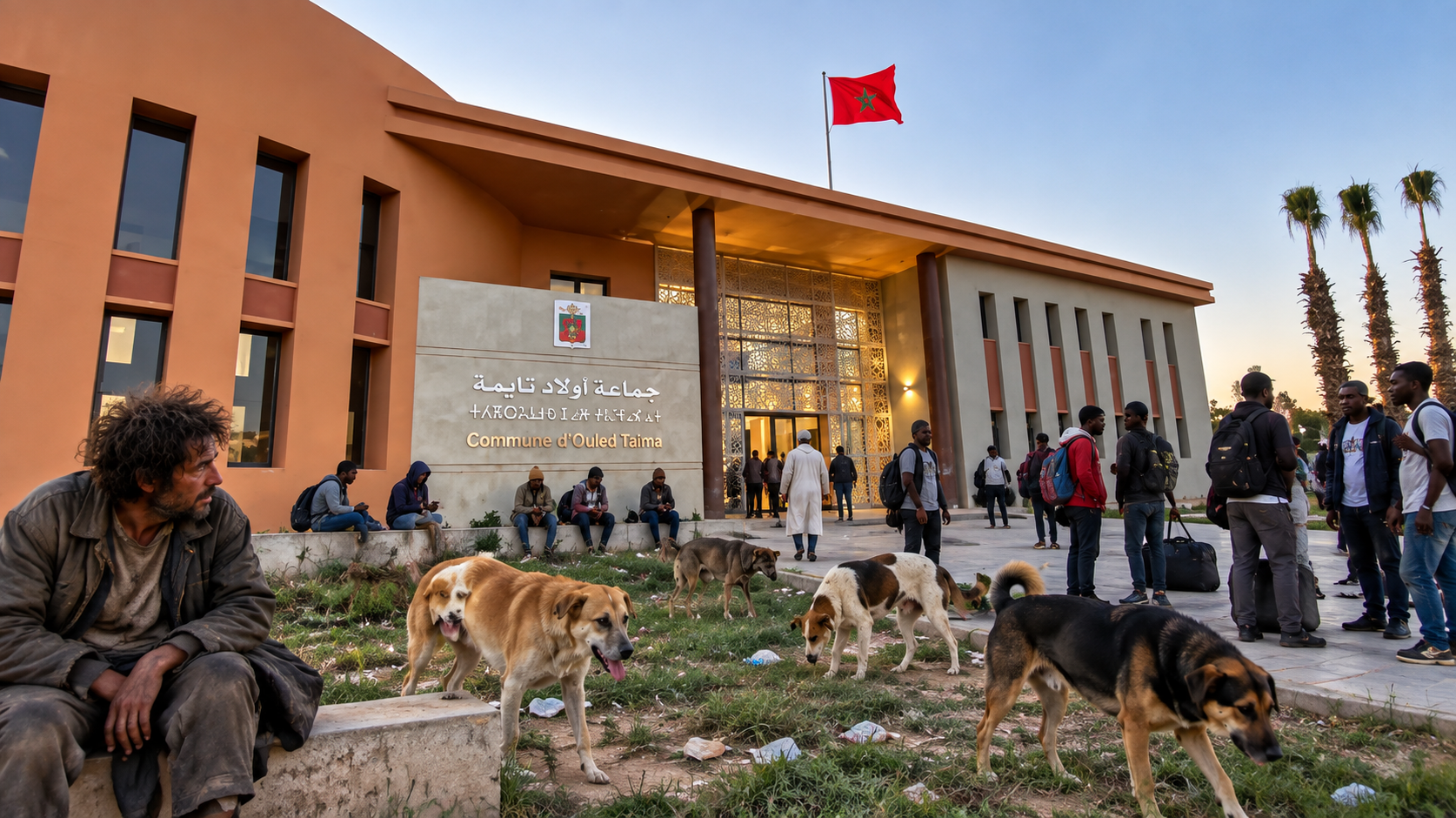 أولاد تايمة تستغيث.. مختلون عقليا وكلاب ضالة وحافلات تنقل مهاجرين من مدن أخرى، يضع السلطات الإقليمية في قفص المساءلة